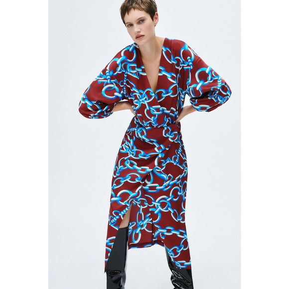 Zara Dresses & Skirts - Zara Printed Midi Dress